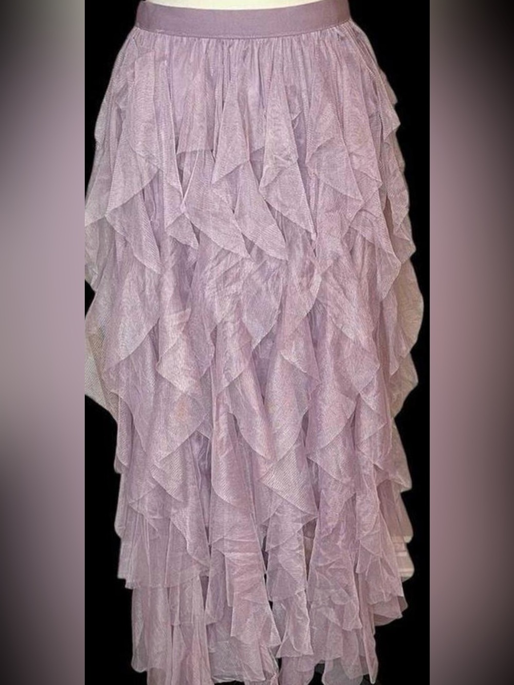 SOHO APPAREL Tiered Ruffle Women’s Dress in Light Lavender